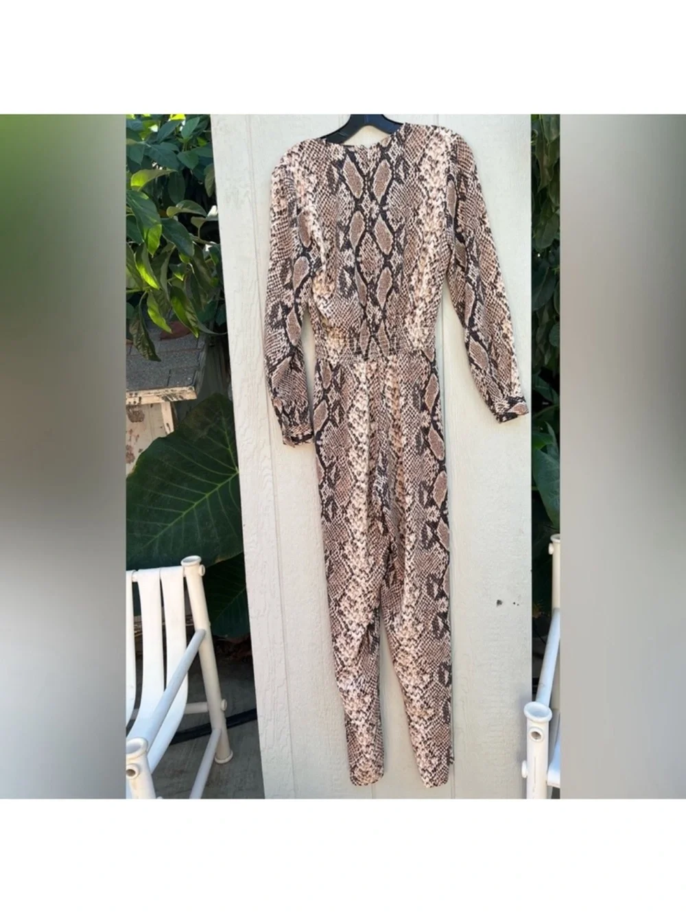 Lini stella snake print long sleeve jumpsuit - Picture 3 of 5